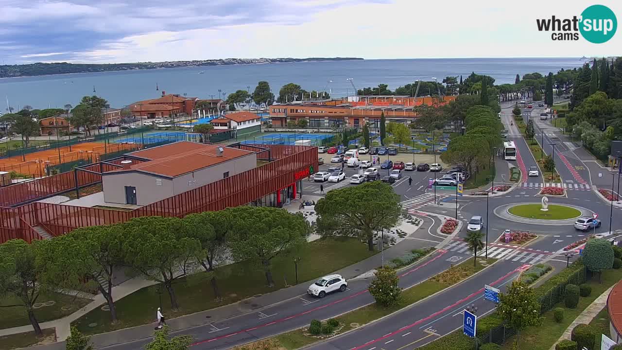 Portorose Live Webcam – vista sulla marina e i campi da tennis