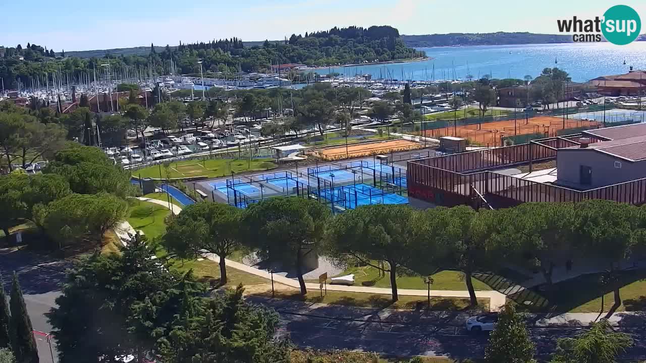 Portorose Live Webcam – vista sulla marina e i campi da tennis