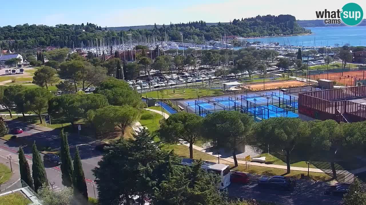 Portorose Live Webcam – vista sulla marina e i campi da tennis