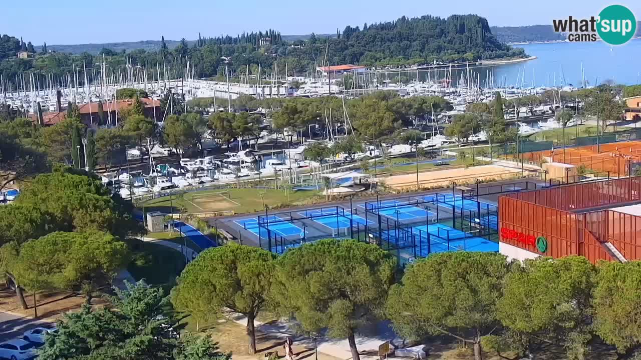 Portorose Live Webcam – vista sulla marina e i campi da tennis