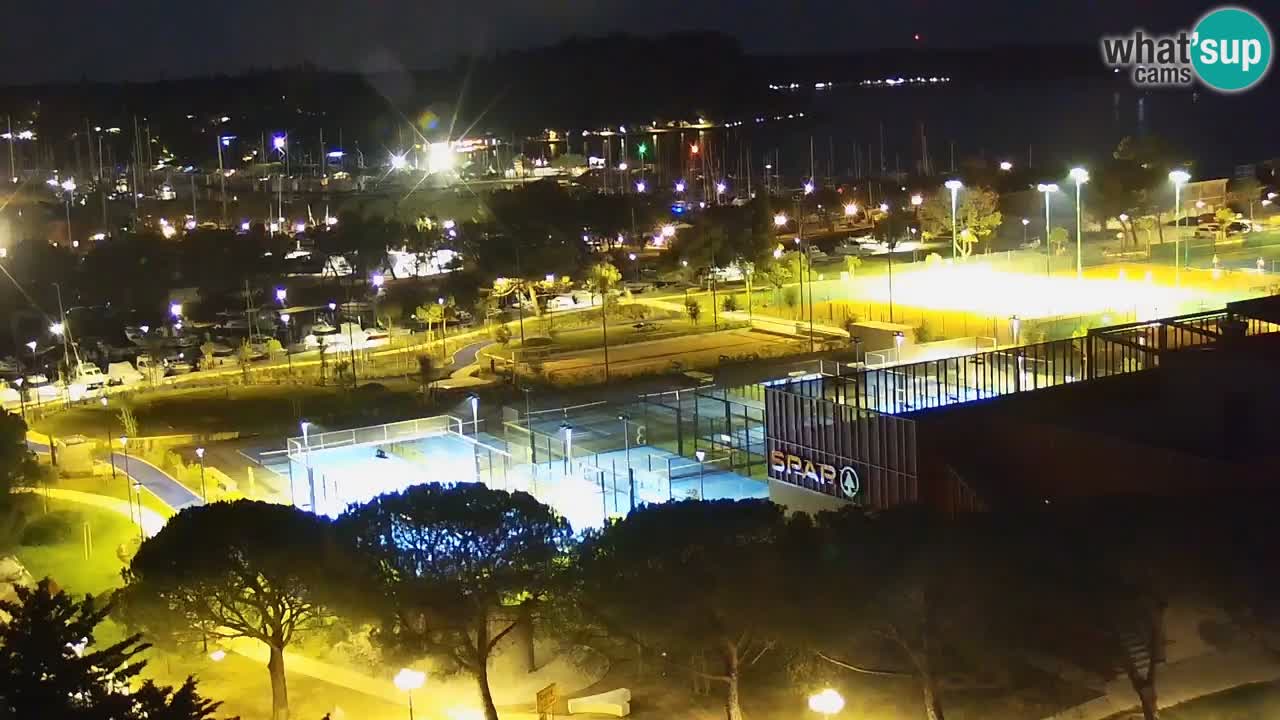 Portorose Live Webcam – vista sulla marina e i campi da tennis