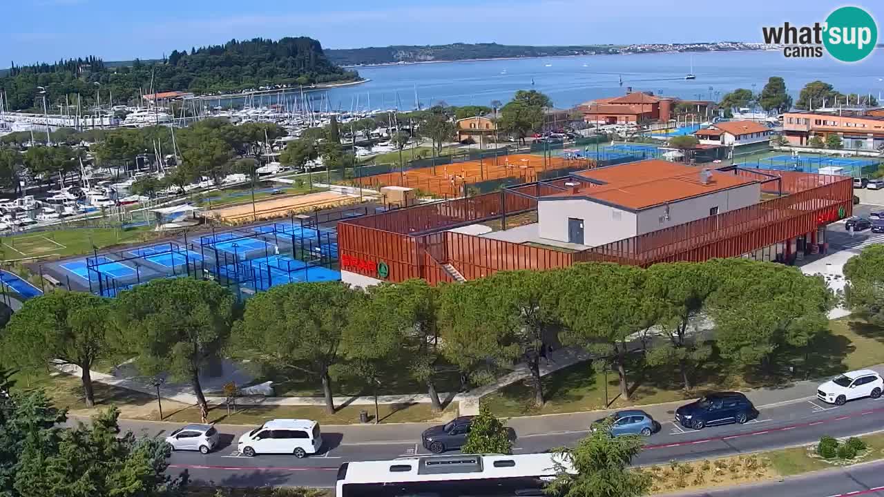 Portorose Live Webcam – vista sulla marina e i campi da tennis