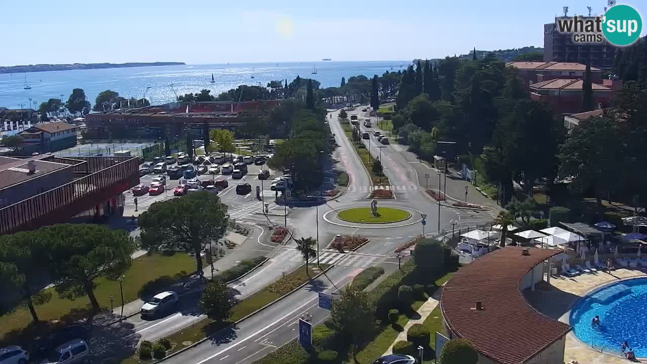 Portorož Live Webcam – vue sur la marina et les courts de tennis