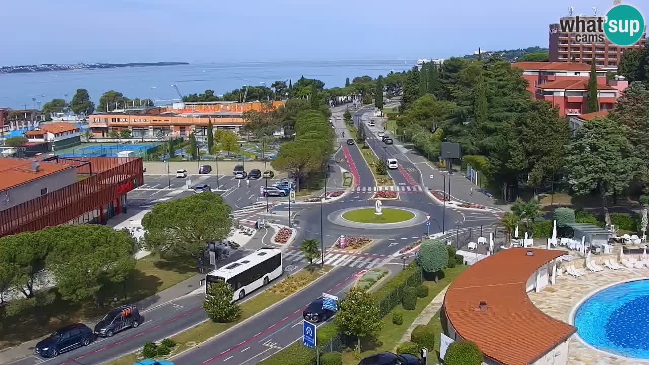 Portorož Live Webcam – view of the marina and tennis courts
