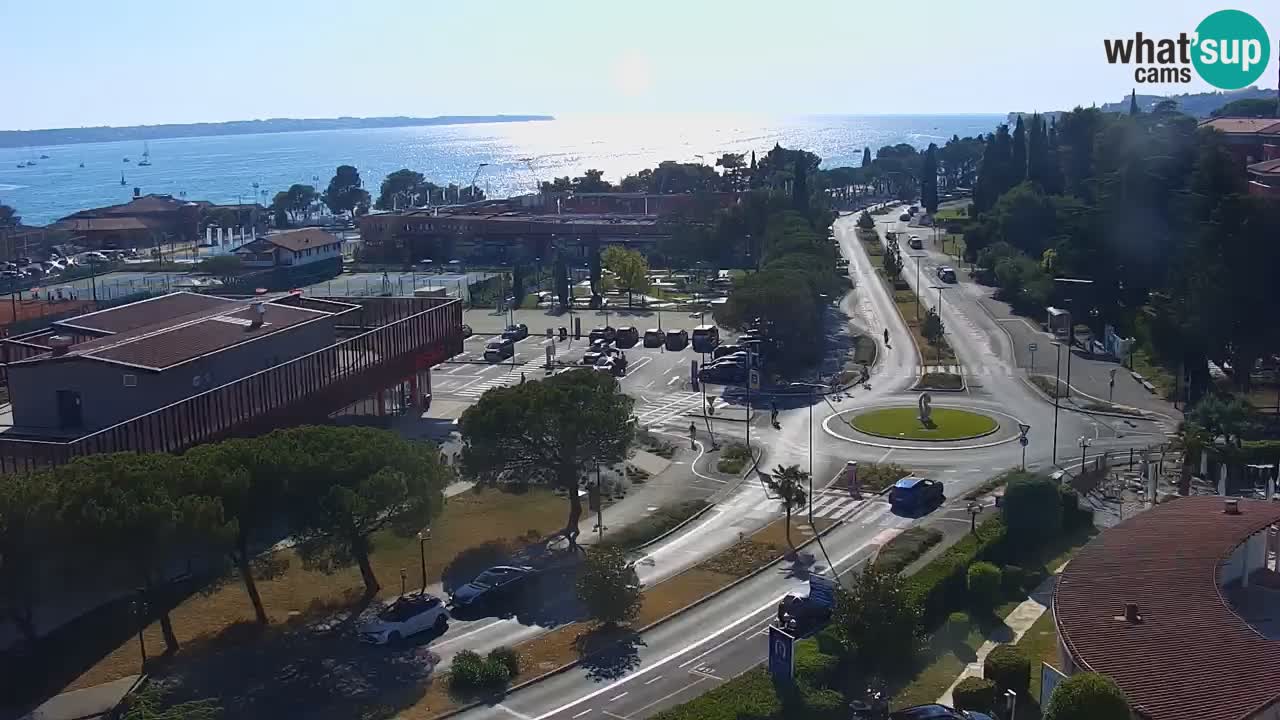 Portorož Live Webcam – view of the marina and tennis courts