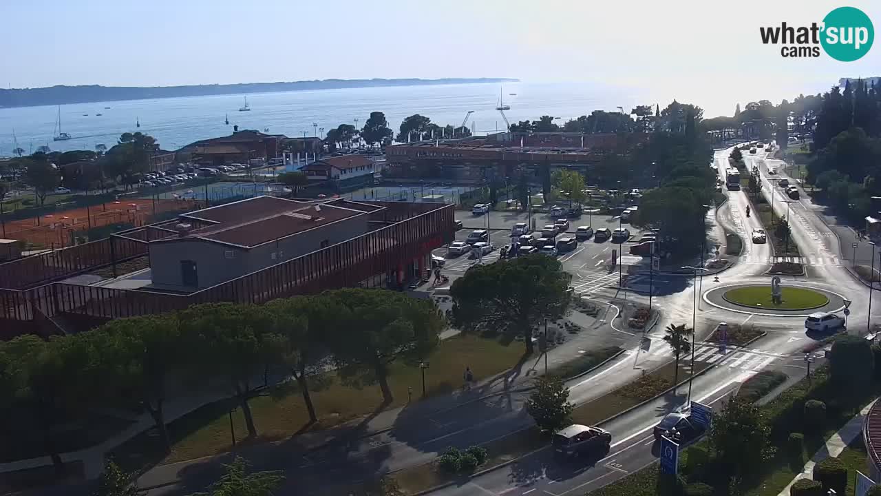 Portorose Live Webcam – vista sulla marina e i campi da tennis