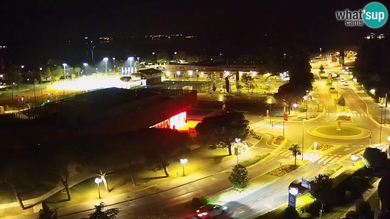 Portorož Webcam – Blick auf den Yachthafen und die Tennisplätze
