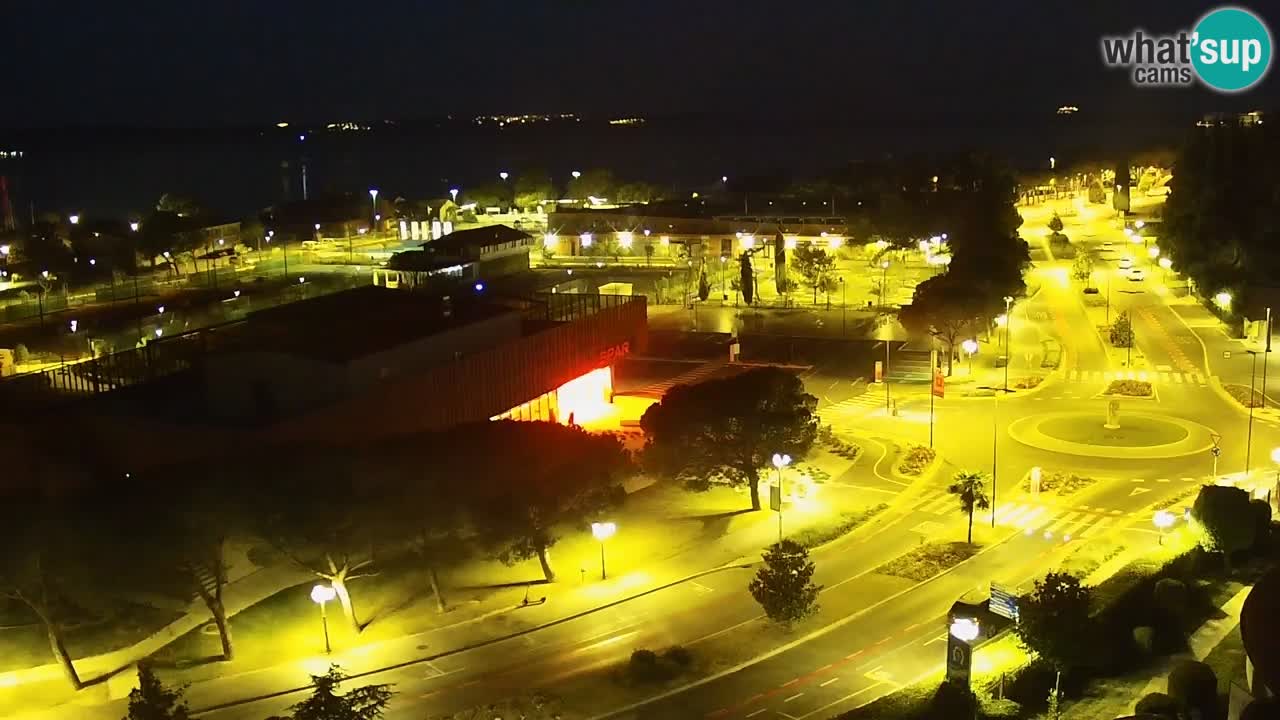 Portorož Live Webcam – view of the marina and tennis courts