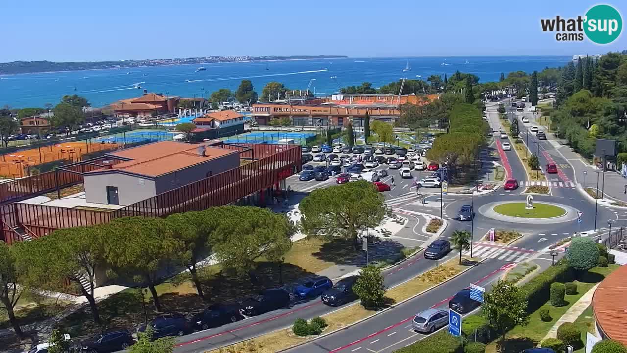 Portorose Live Webcam – vista sulla marina e i campi da tennis