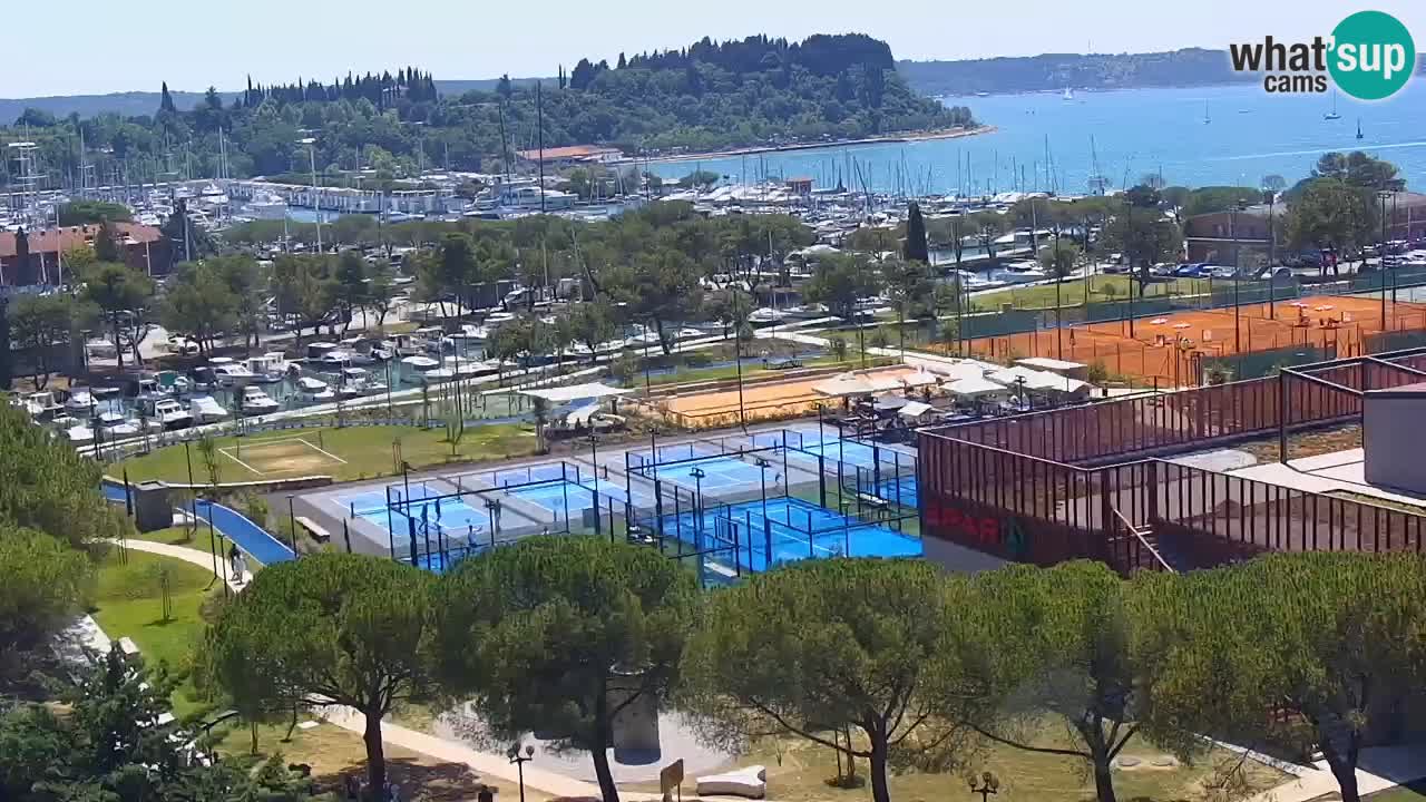 Portorose Live Webcam – vista sulla marina e i campi da tennis