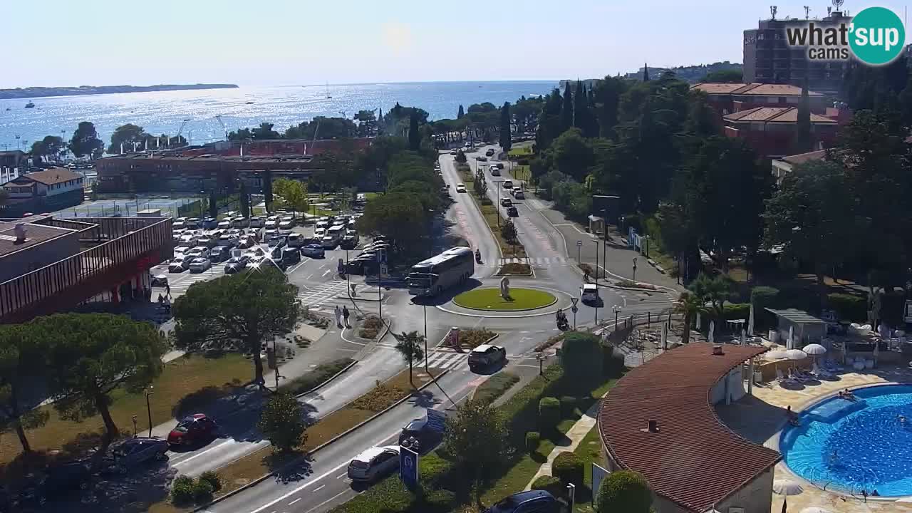 Portorož Live Webcam – vue sur la marina et les courts de tennis