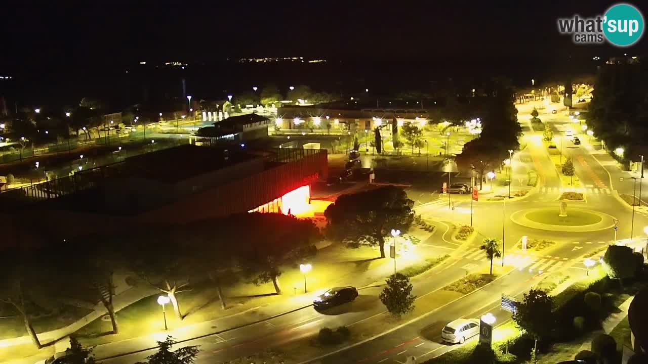 Portorož Webcam – Blick auf den Yachthafen und die Tennisplätze