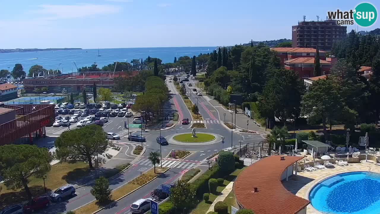 Portorož Live Webcam – vue sur la marina et les courts de tennis