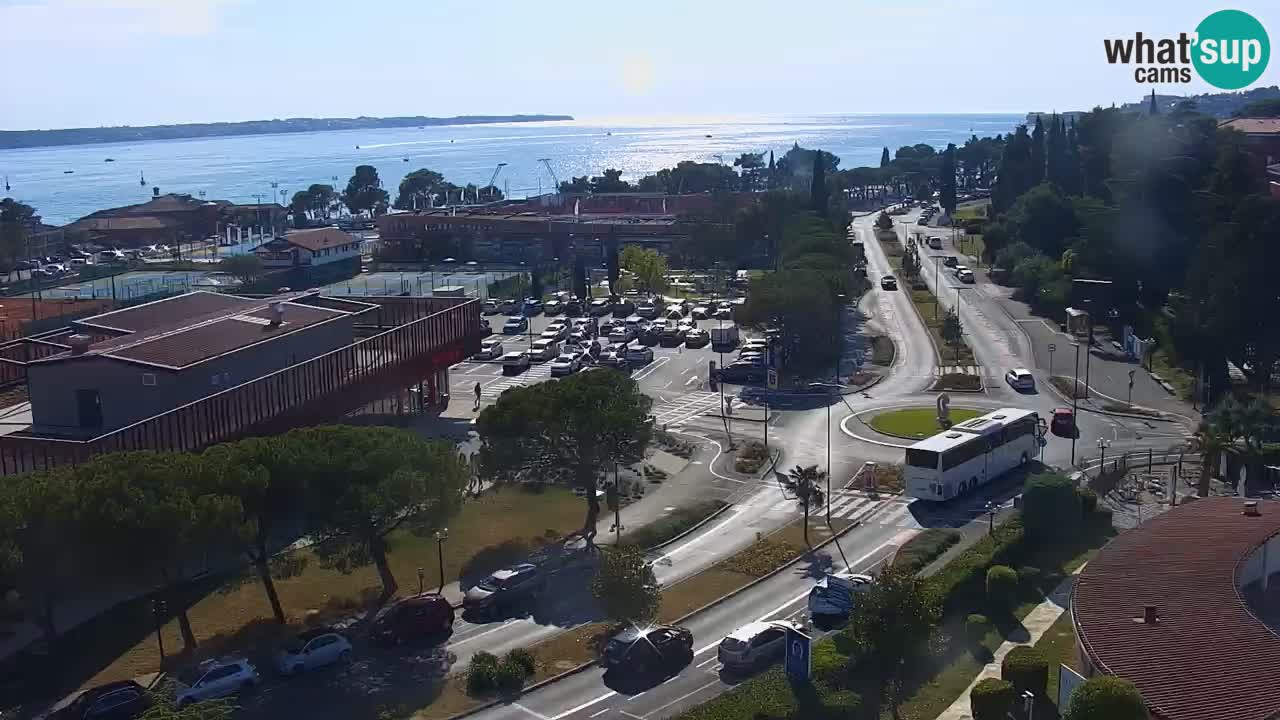 Portorož spletna kamera – pogled na marino in teniška igrišča