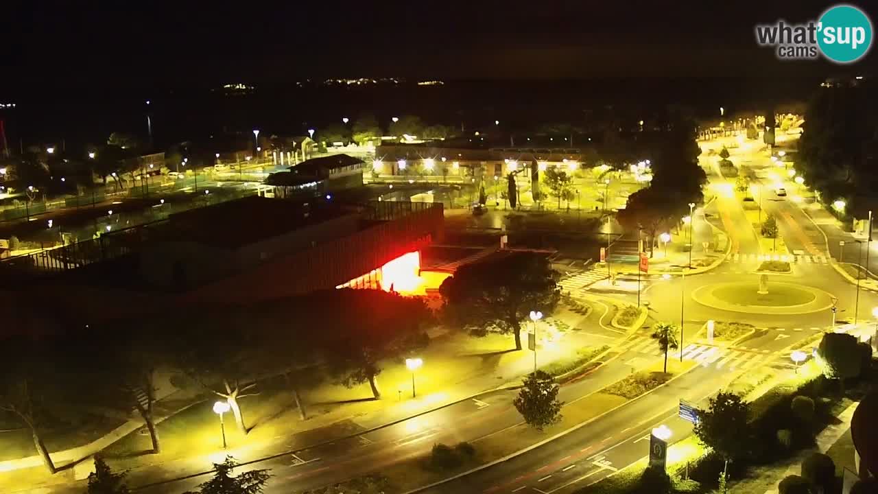 Portorož Live Webcam – view of the marina and tennis courts