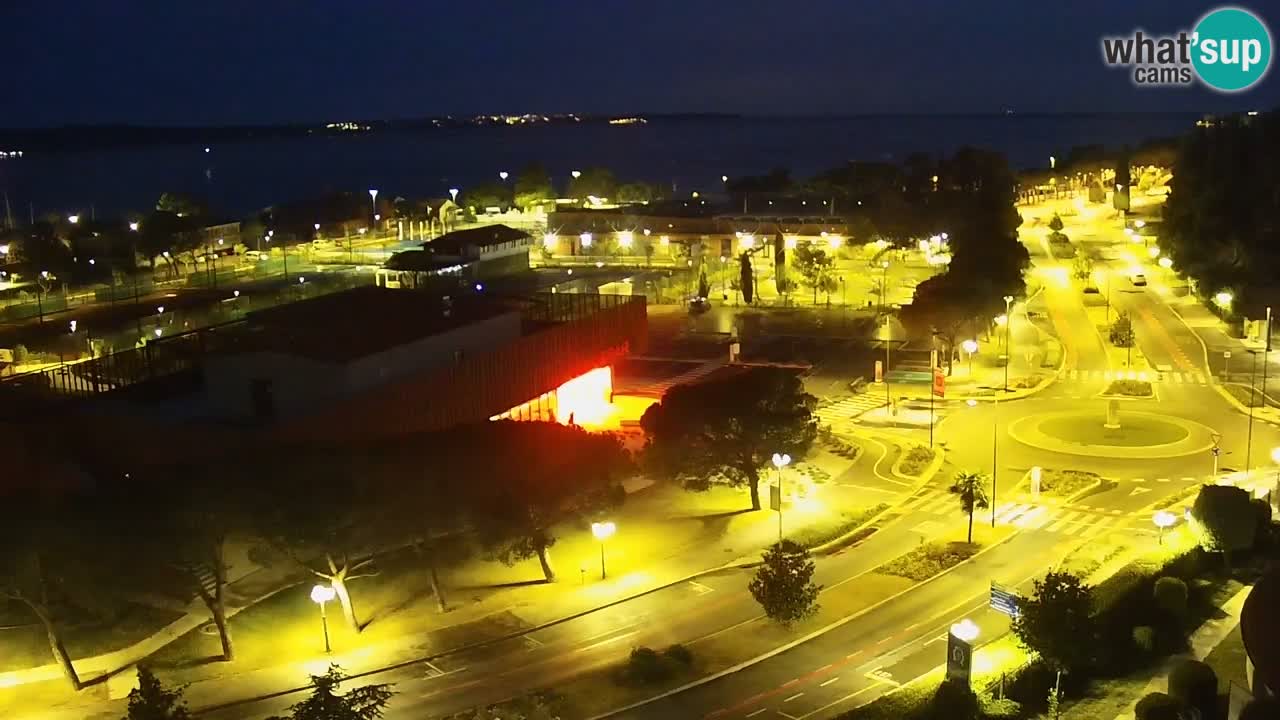 Portorož spletna kamera – pogled na marino in teniška igrišča