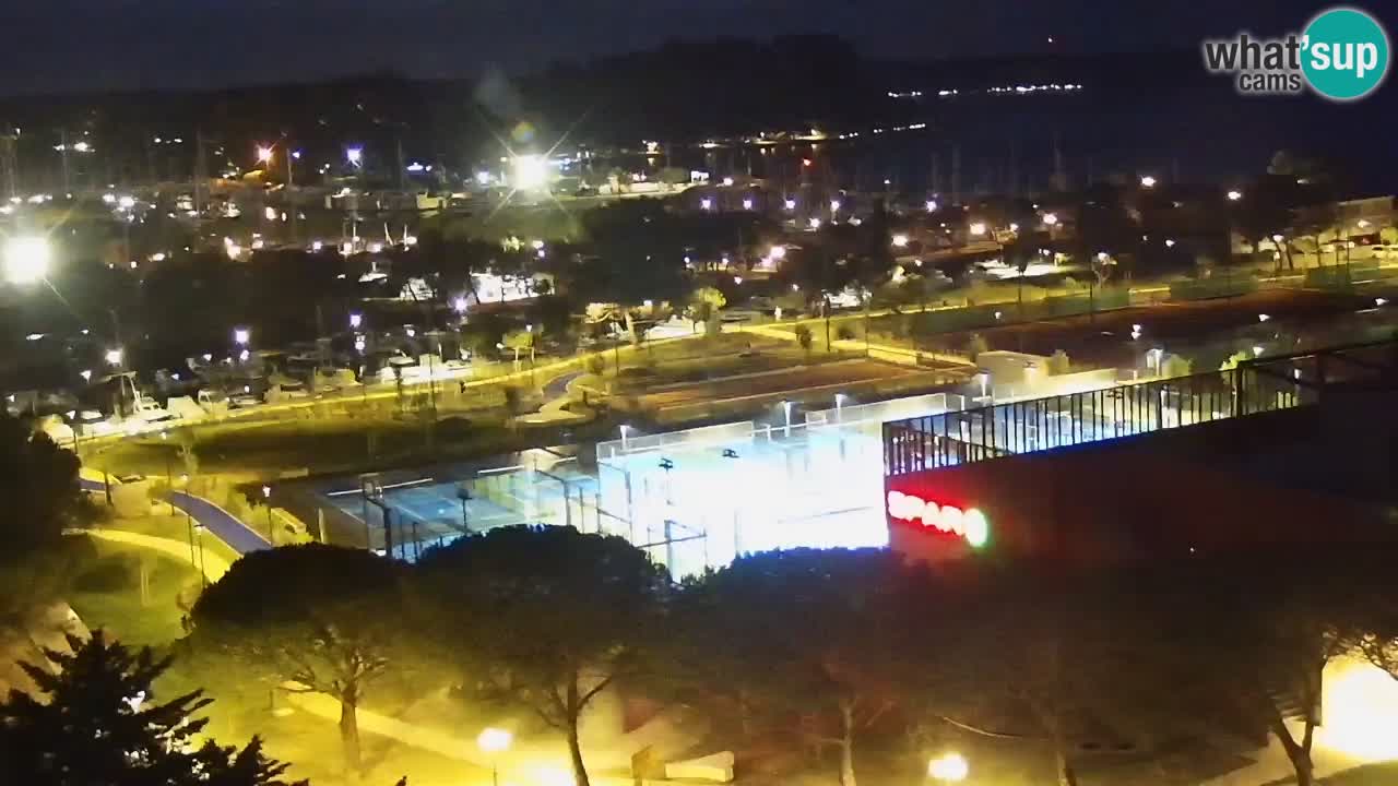 Portorose Live Webcam – vista sulla marina e i campi da tennis