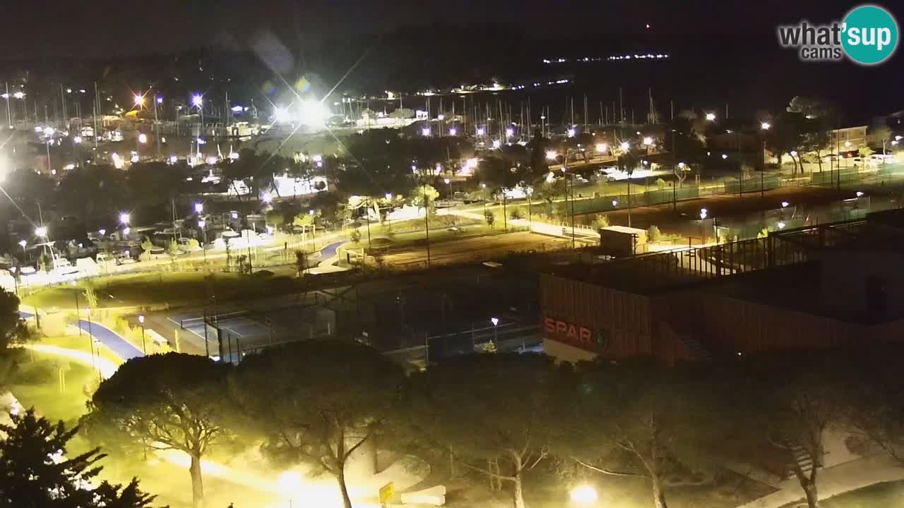 Portorose Live Webcam – vista sulla marina e i campi da tennis