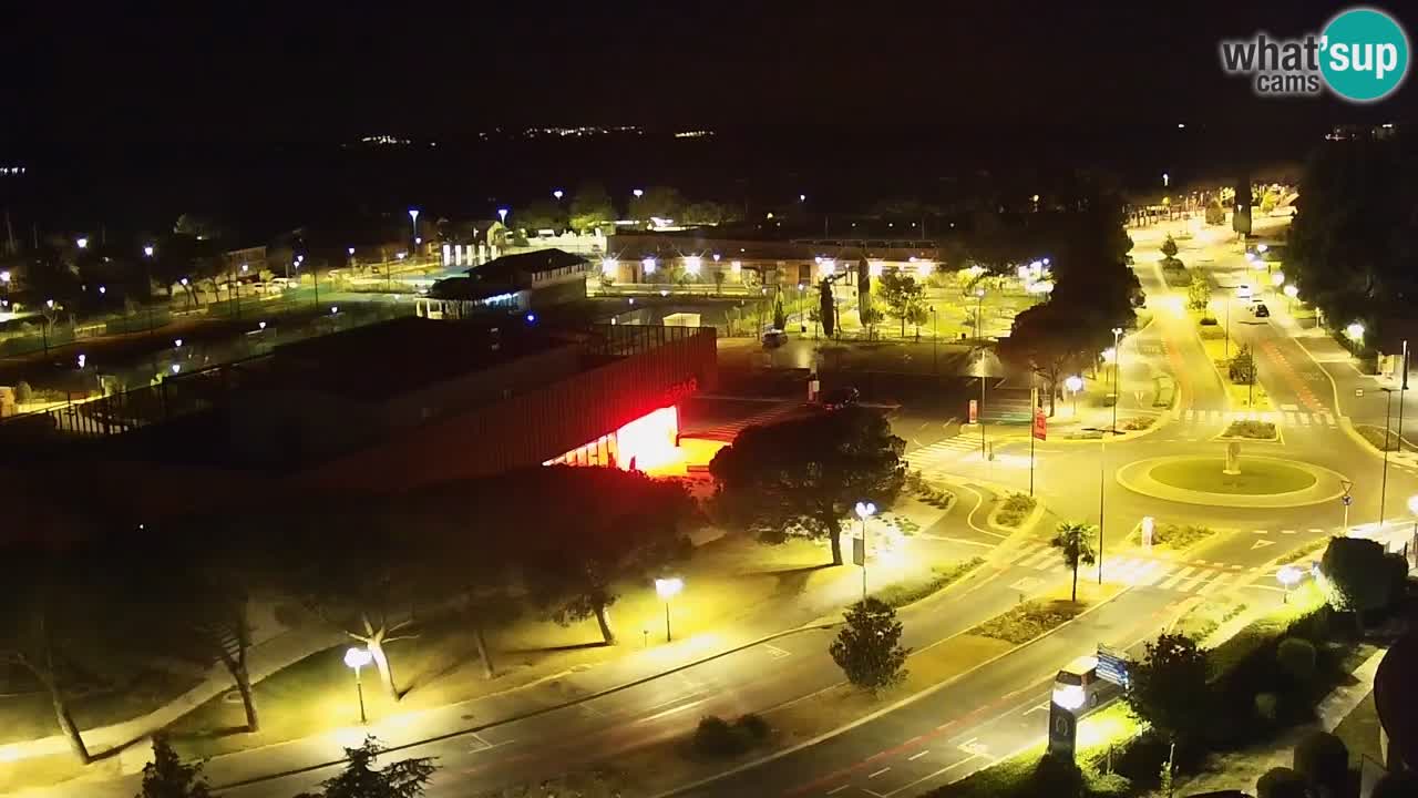 Portorož spletna kamera – pogled na marino in teniška igrišča