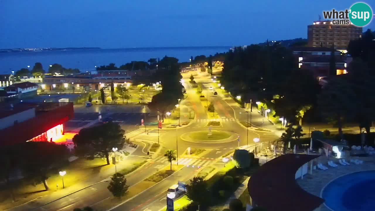 Portorož spletna kamera – pogled na marino in teniška igrišča