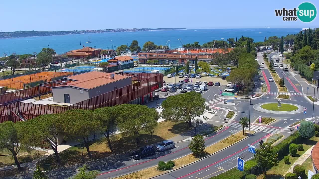 Portorož Live Webcam – view of the marina and tennis courts