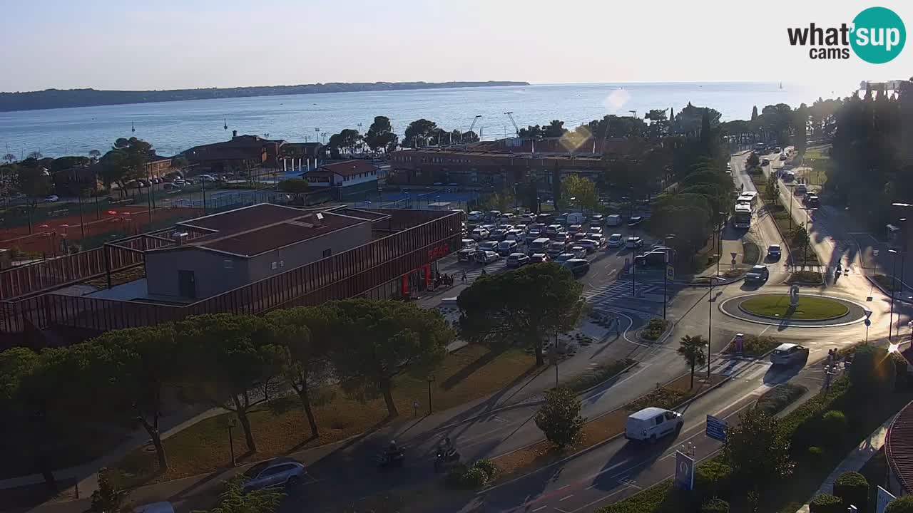 Portorož Live Webcam – view of the marina and tennis courts