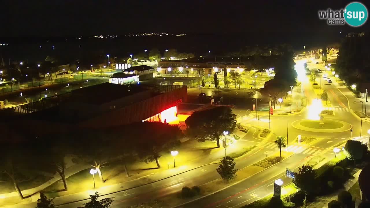 Portorož Live Webcam – vue sur la marina et les courts de tennis