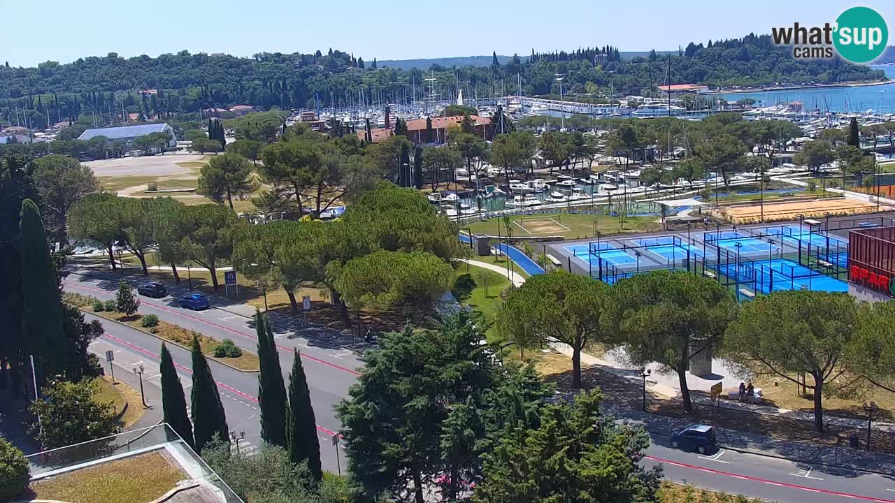 Portorož Live Webcam – view of the marina and tennis courts