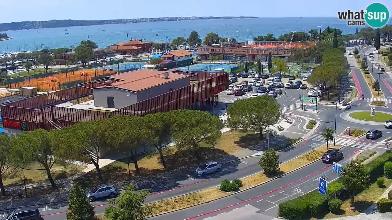 Portorož Live Webcam – view of the marina and tennis courts