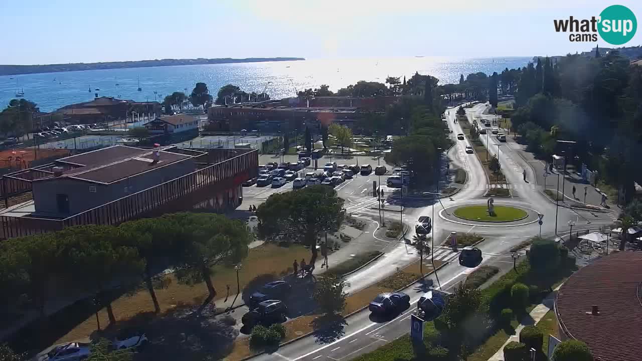 Portorož Webcam – Blick auf den Yachthafen und die Tennisplätze