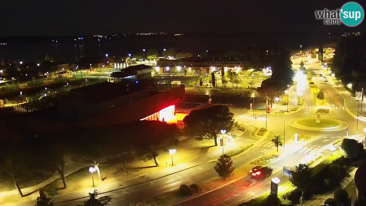 Portorož Live Webcam – view of the marina and tennis courts