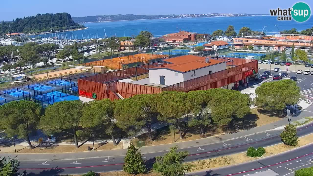 Portorose Live Webcam – vista sulla marina e i campi da tennis