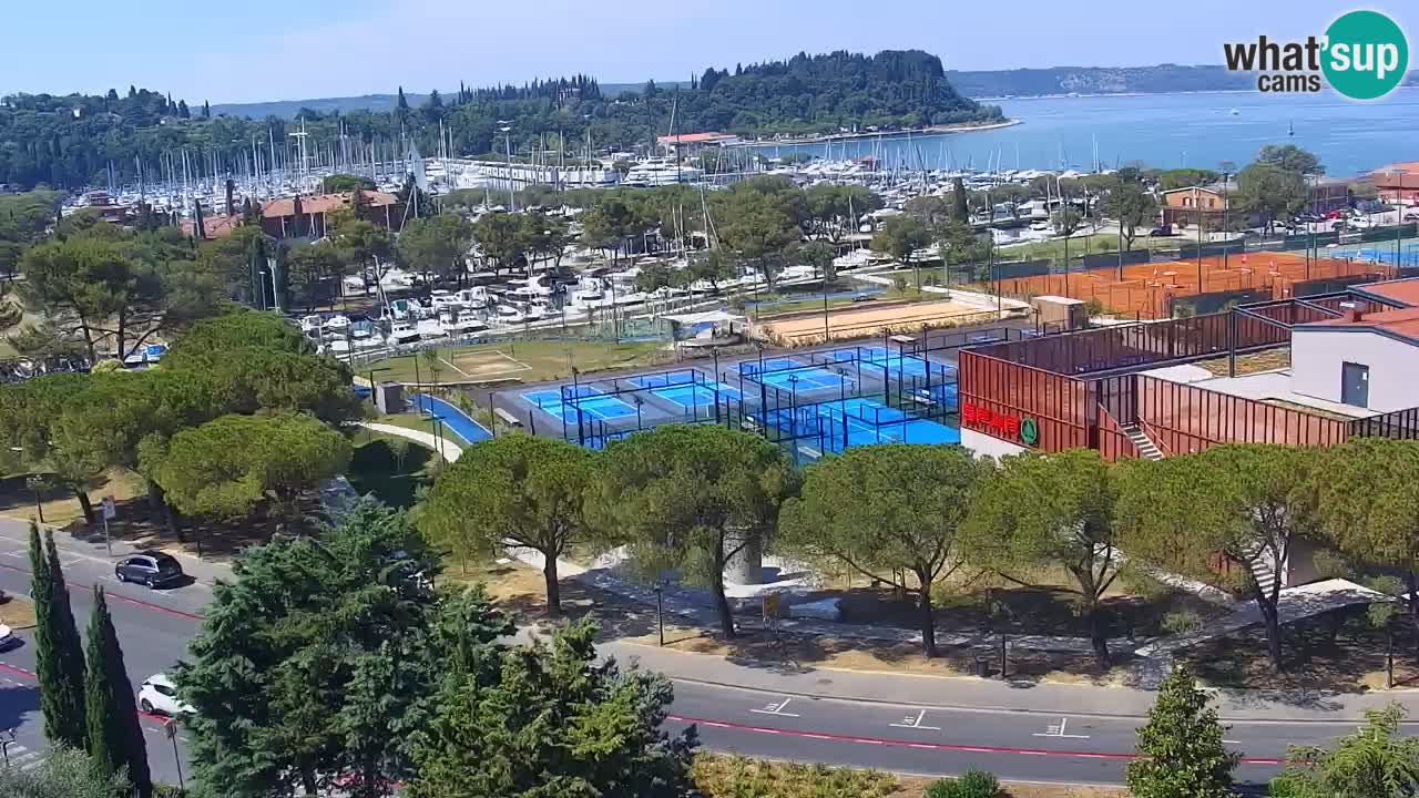 Portorose Live Webcam – vista sulla marina e i campi da tennis