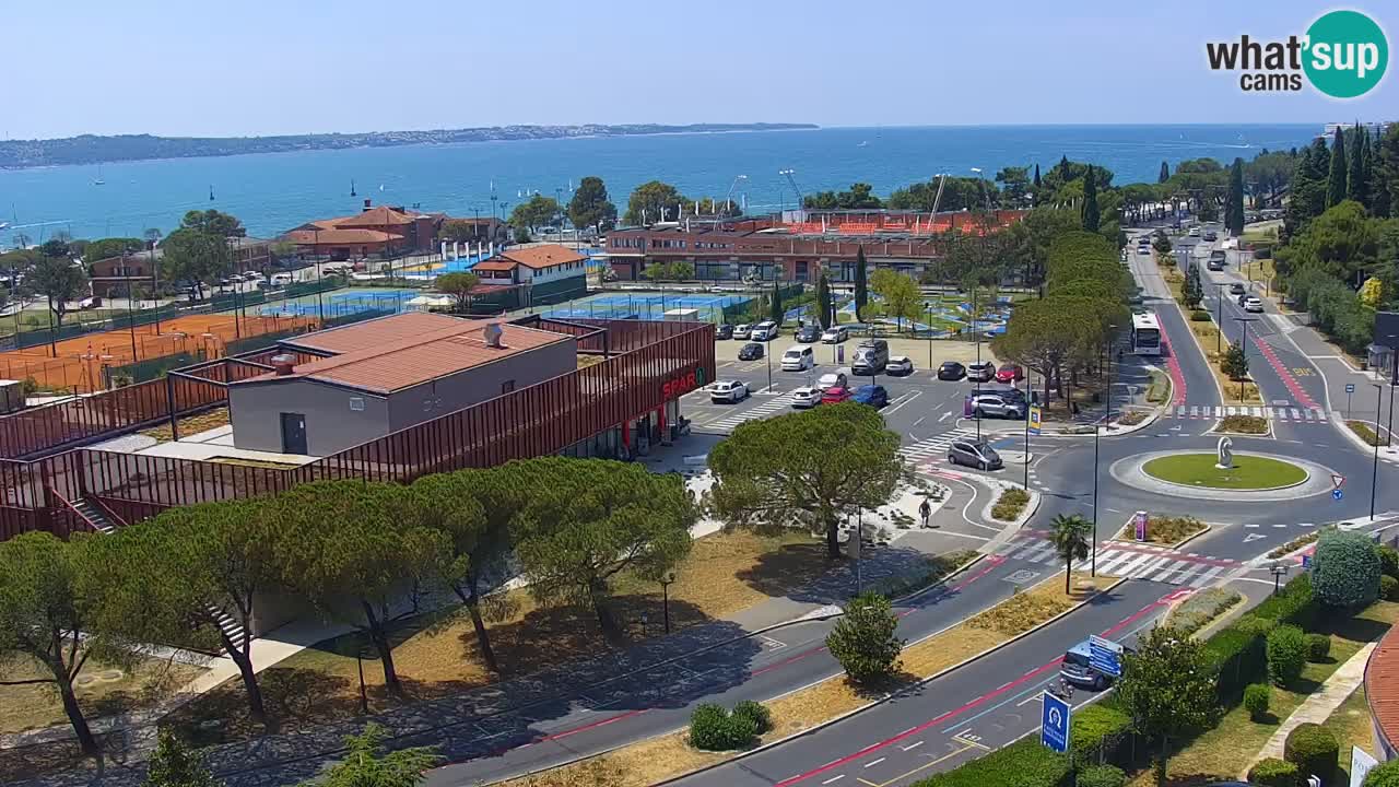 Portorose Live Webcam – vista sulla marina e i campi da tennis