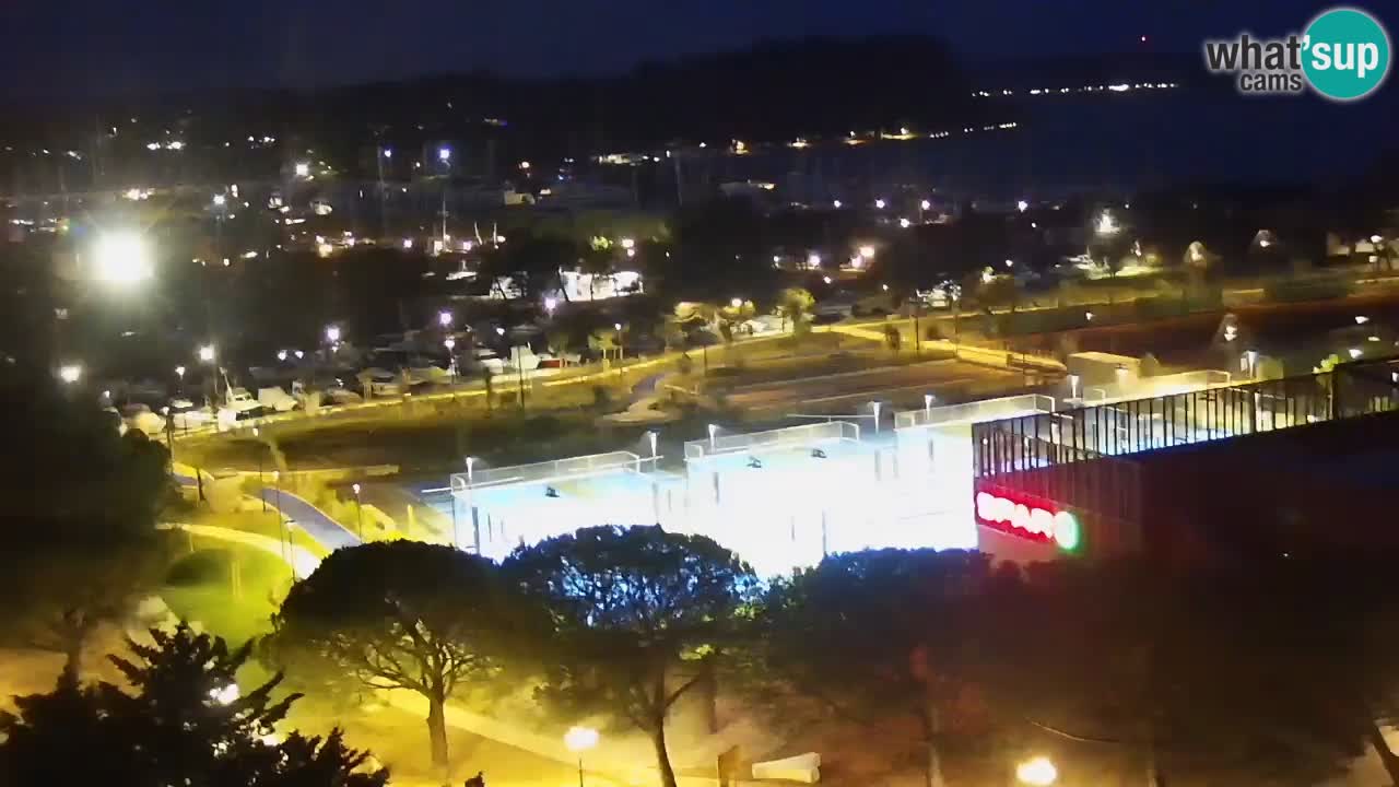 Portorož Live Webcam – view of the marina and tennis courts