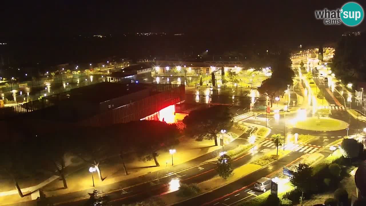 Portorož web kamera – pogled na marinu i teniške terene