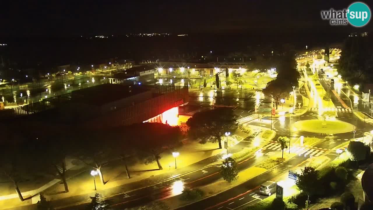 Portorož spletna kamera – pogled na marino in teniška igrišča