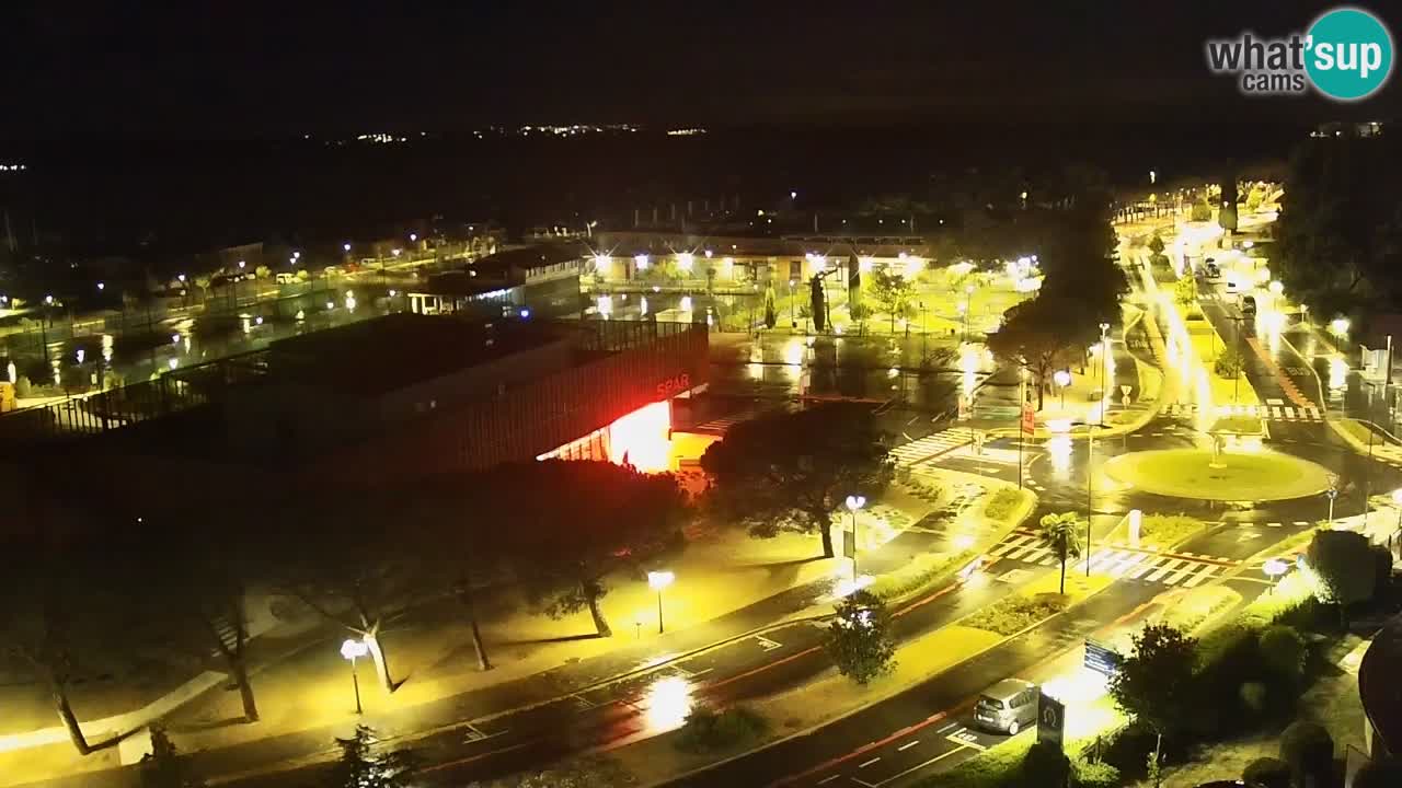 Portorož Webcam – Blick auf den Yachthafen und die Tennisplätze