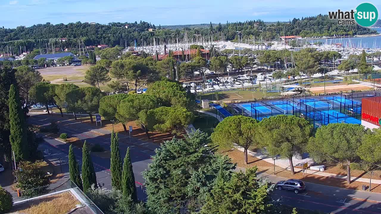 Portorose Live Webcam – vista sulla marina e i campi da tennis