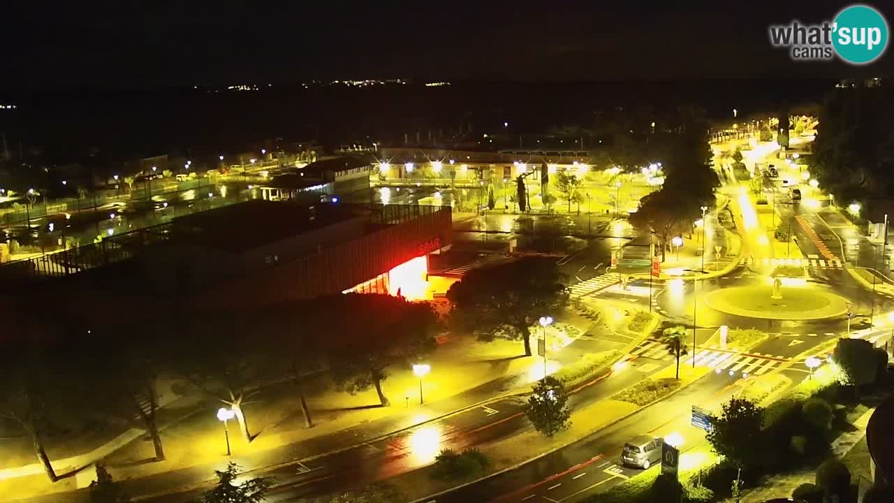 Portorož web kamera – pogled na marinu i teniške terene