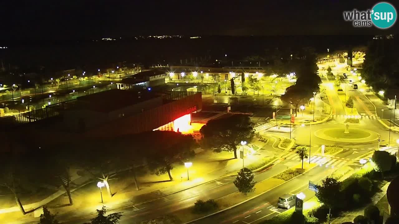 Portorož Webcam – Blick auf den Yachthafen und die Tennisplätze