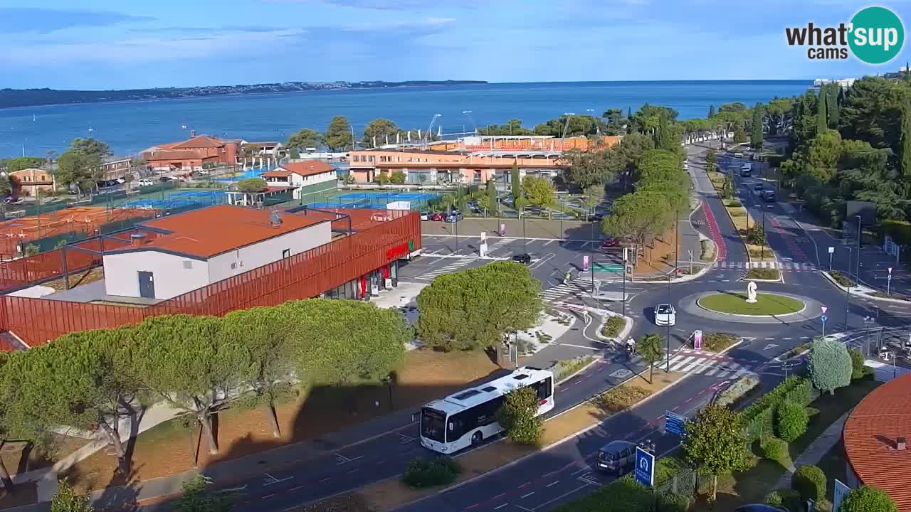 Portorose Live Webcam – vista sulla marina e i campi da tennis