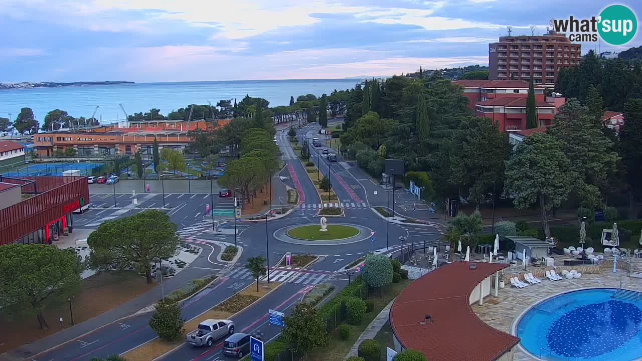 Portorose Live Webcam – vista sulla marina e i campi da tennis