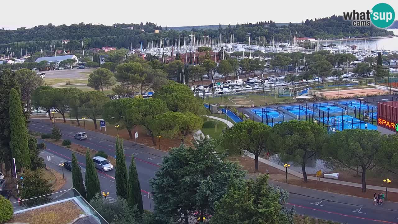Portorož Live Webcam – view of the marina and tennis courts