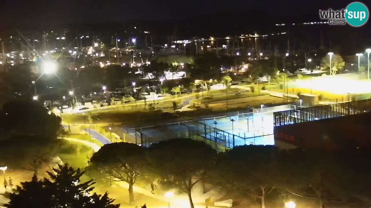 Portorož Live Webcam – view of the marina and tennis courts