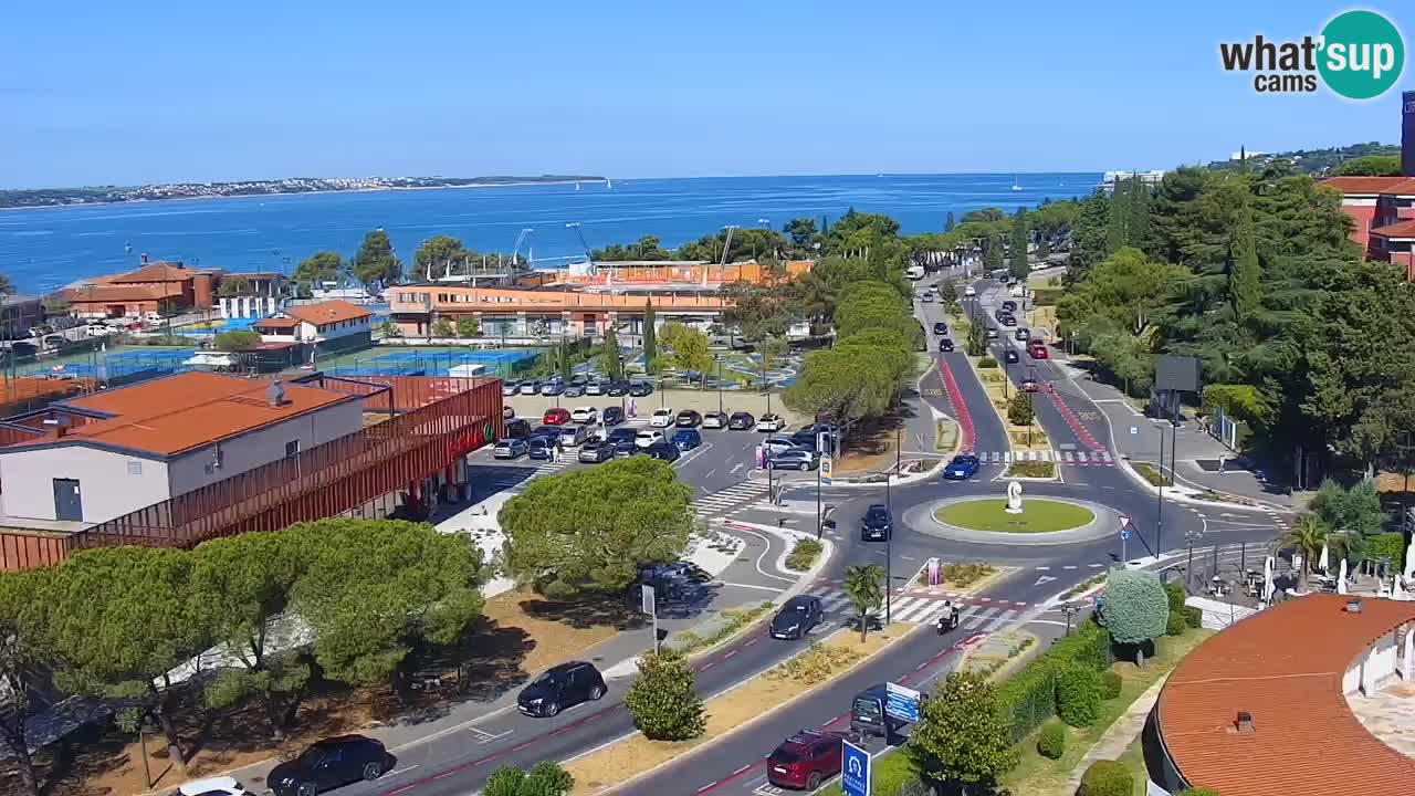 Portorose Live Webcam – vista sulla marina e i campi da tennis