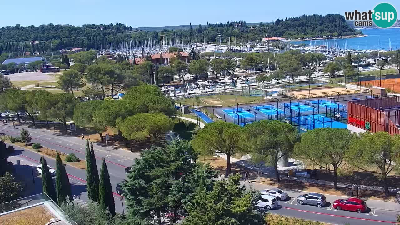 Portorose Live Webcam – vista sulla marina e i campi da tennis