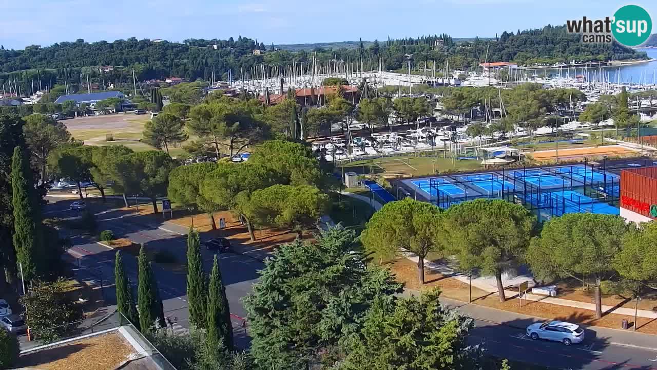 Portorož Live Webcam – view of the marina and tennis courts