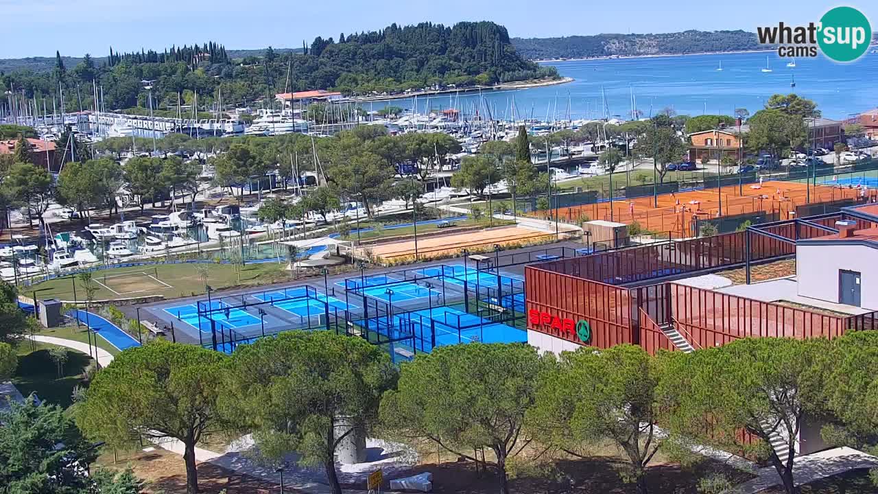 Portorož Live Webcam – view of the marina and tennis courts