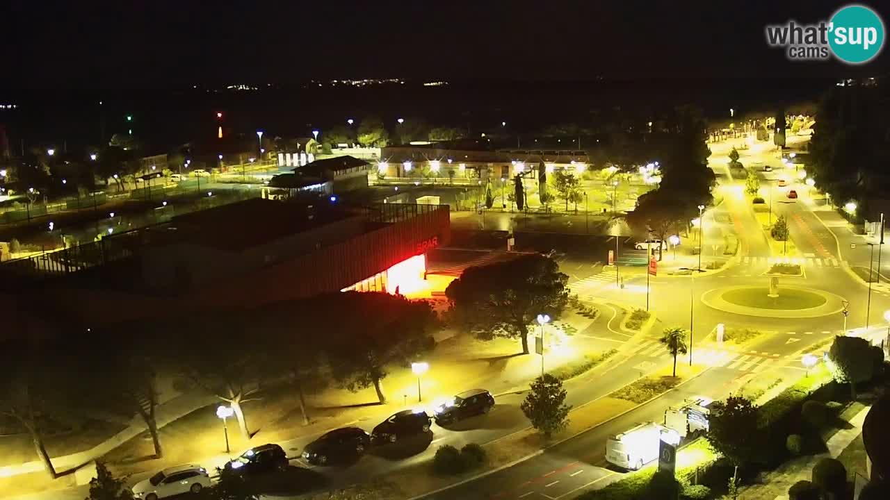 Portorož camera en vivo – vista del puerto deportivo y las canchas de tenis